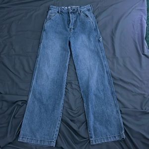S.O.N.G Carpenter Street Jeans. Size :1/25 color: light wash blue jean. 5 button